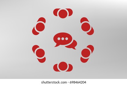 Conference Icon Vector flat design style