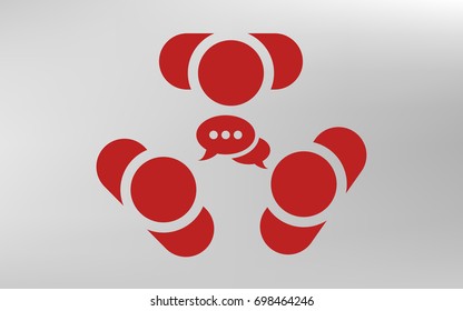 Conference Icon Vector flat design style