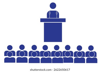 Ícone Conferência no vetor Ilustração. Ilustração do conceito, sinal de vetor plano e símbolo.