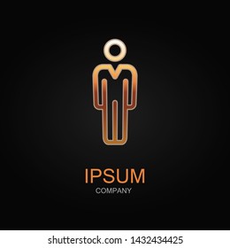 Conference icon. Vector Illustration. Design logo element. Isolated on black background.