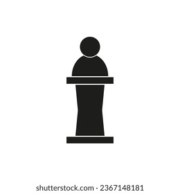 Icono de conferencia. Ilustración vectorial. EPS 10.