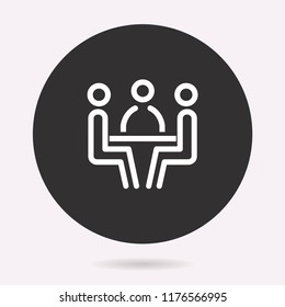 Conference icon. Vector illustration isolated. Simple pictogram for graphic and web design.