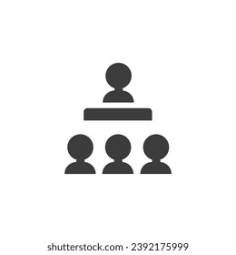 Conference Icon Vector Isolated Black and White Design Graphic