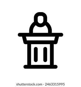 conference icon. vector line icon for your website, mobile, presentation, and logo design.