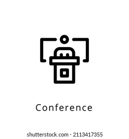 icono de conferencia en vector. Logotipo