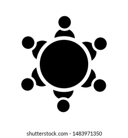 Conference Icon vector. Presentation Illustration symbol. Meeting sign or logo.