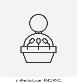 Conference icon. Vector public speaker icon.