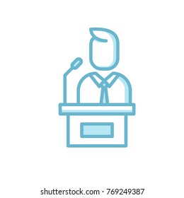conference icon vector shady style