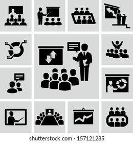 Conference icons - Shutterstock ID 157121285