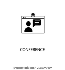 conference icons  symbol vector elements for infographic web