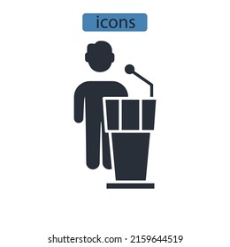 Symbol für Konferenzsymbole, Vektorelemente für Infografiken