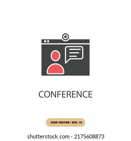 conference icons  symbol vector elements for infographic web