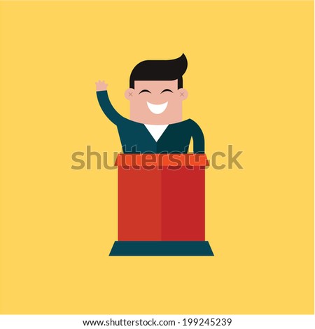 Conference icons vector illustration set flat cute design