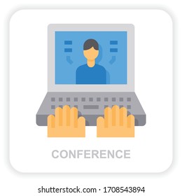 Conference icons for web design, book, ads, app, project etc.