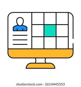 conference with large number of participants line icon vector. conference with large number of participants sign. isolated symbol illustration