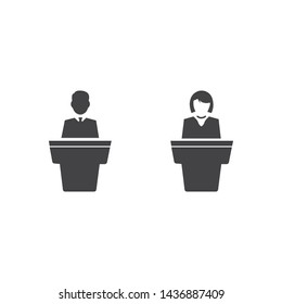 
Conference lecture male and female icon