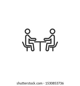 Conference line icon in simple design on a white background