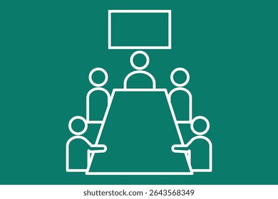 Conference Meeting presentation icon. People talk icon simple vector. Business group. Speak meeting.   