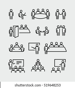Conference Meeting Vector Icons