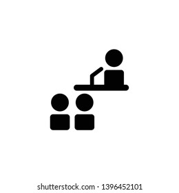 conference, presentation icon vector illustration