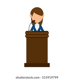 Conference Pulpit Isolated Icon