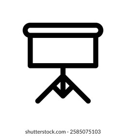 Conference room. Editable stroke vector icon.