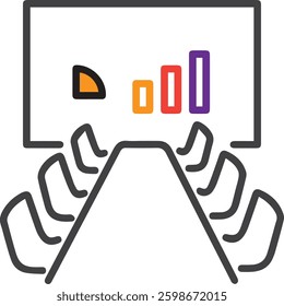 conference room icon, Meeting room vector icon.