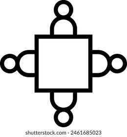 conference room icon. Thin linear style design isolated on white background