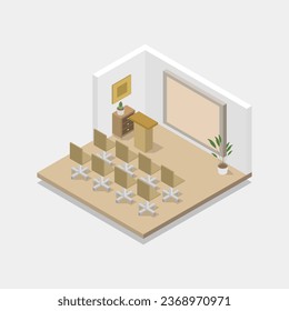 Sala De Conferencias Isometric In Vector