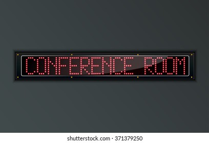 Conference Room LED digital Sign.vector