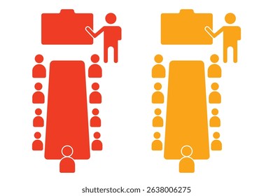 Conference Room Meeting Icon, business meeting icon isolated on white background. EPS 10.