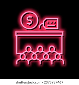 conference room rental neon light sign vector. conference room rental sign. isolated symbol illustration