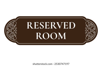 Modelo de sinal reservado da sala de conferências. - Vetor.