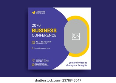 conference social media posts and banner design