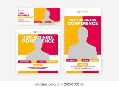 Conference social media template design