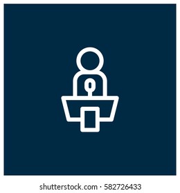 Conference speaker vector icon