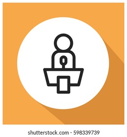Conference speaker vector icon