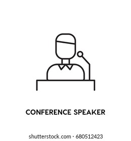 Conference Speaker Vector Icon
