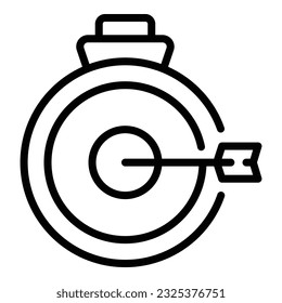 Conference target icon outline vector. Computer office. Internet webinar