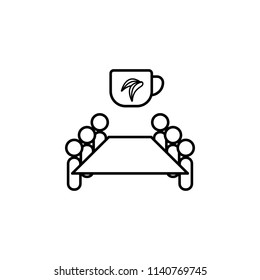 conference tea break icon. Element of communication icon for mobile concept and web apps. Thin line conference tea break icon can be used for web and mobile