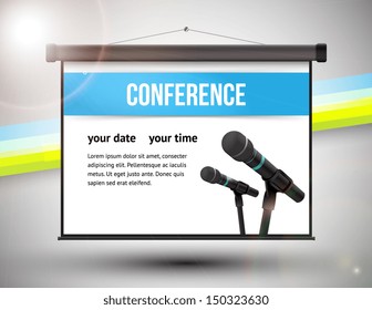 Conference template illustration with space for your texts