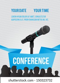 Conference template illustration with space for your texts
