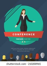 Conference template illustration with space for your texts