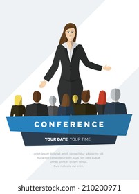 Conference template illustration with space for your texts