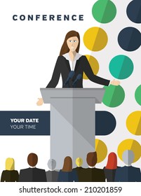 Conference template illustration with space for your texts