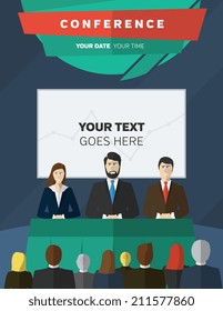 Conference template illustration with space for your texts