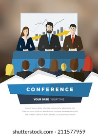 Conference template illustration with space for your texts