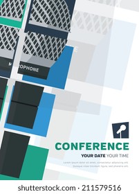 Conference template illustration with space for your texts