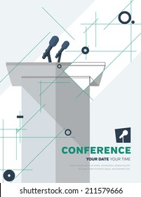 Conference template illustration with space for your texts