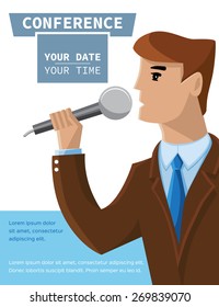 Conference template illustration with space for your texts